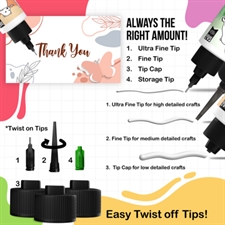 Bearly Art Precision Glue - The Mini (inkl. Tip Kit) / Grøn